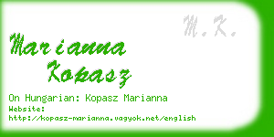 marianna kopasz business card